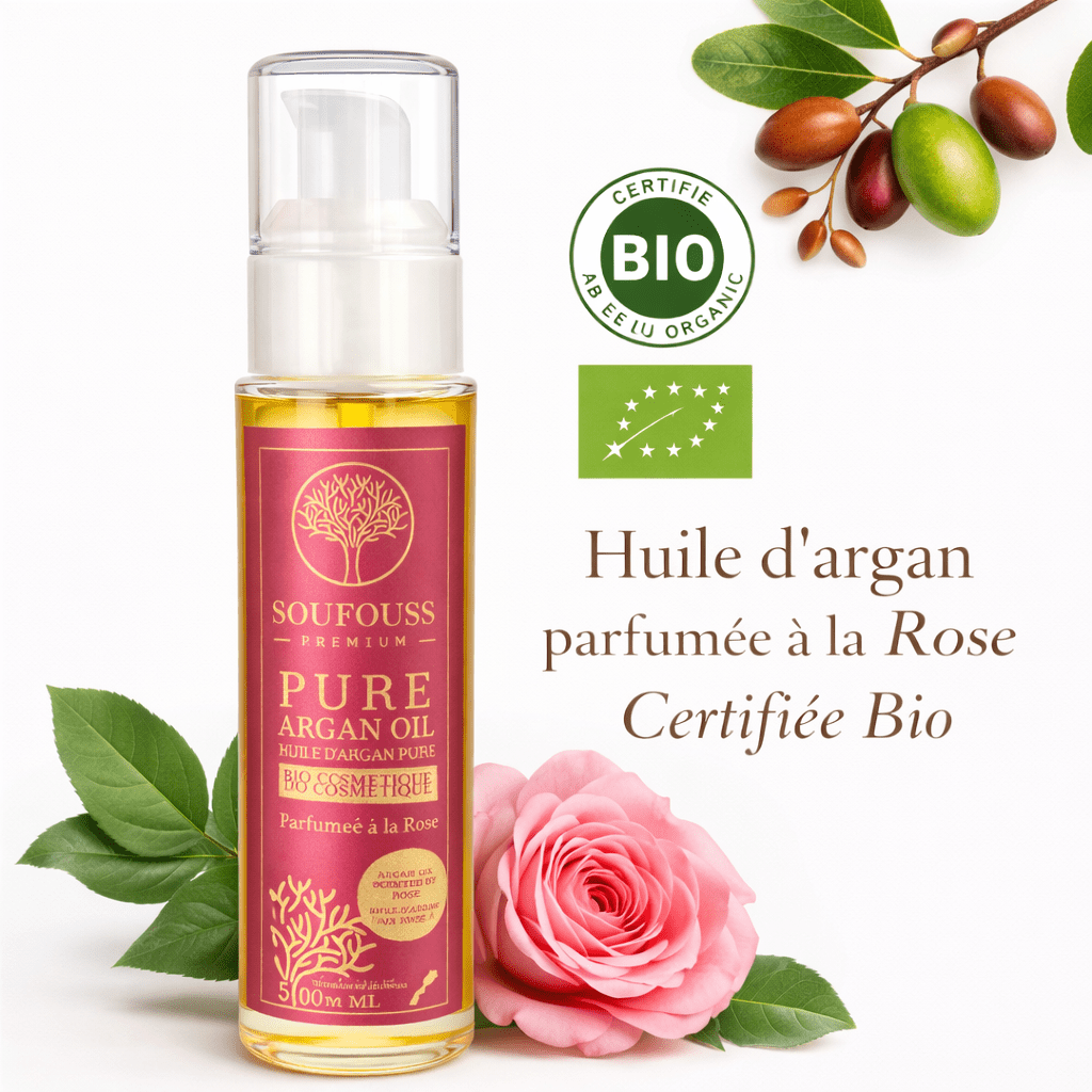 Huile d'Argan à la Rose Bio
