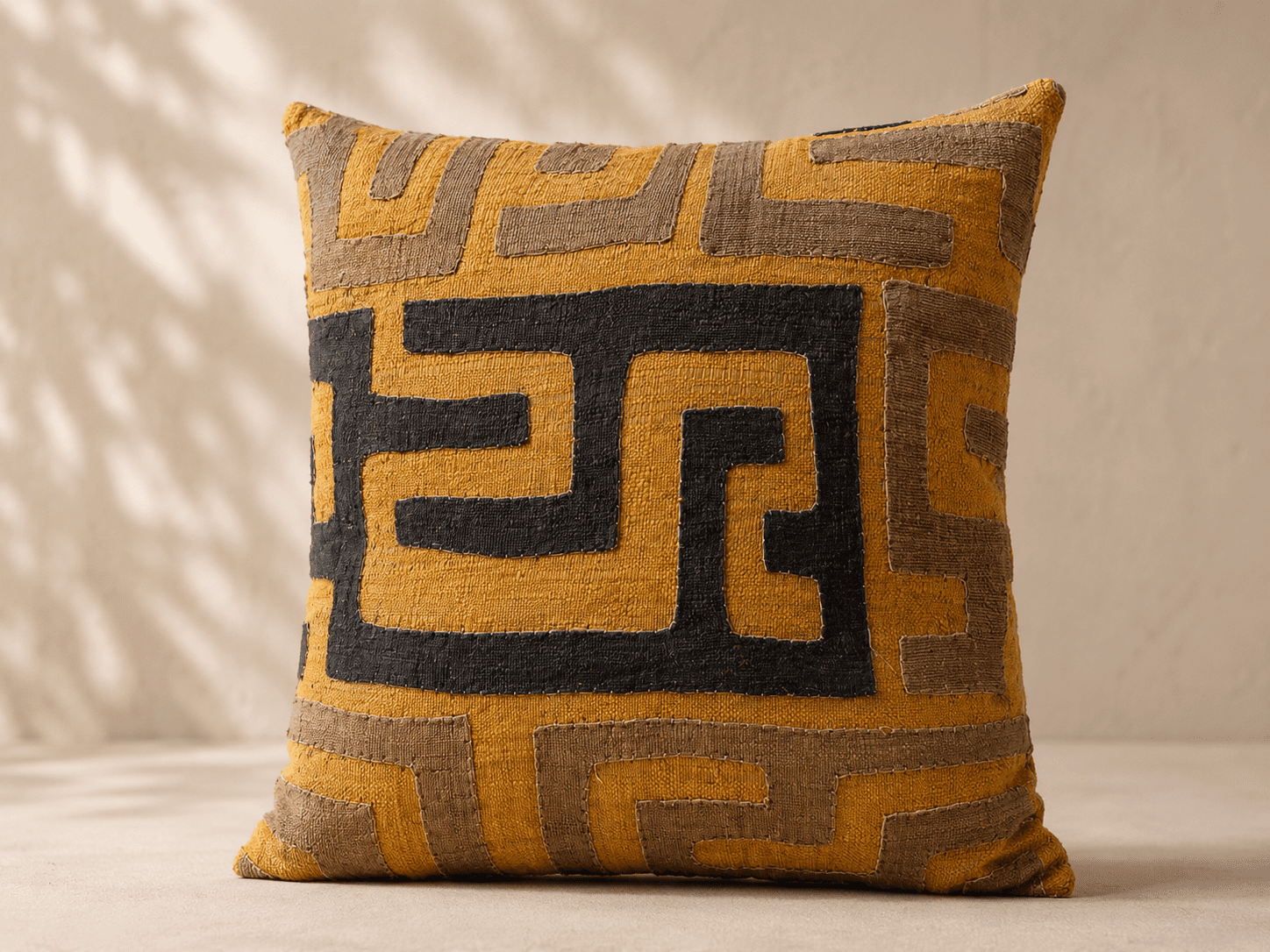 Coussin Bogolan Raphia